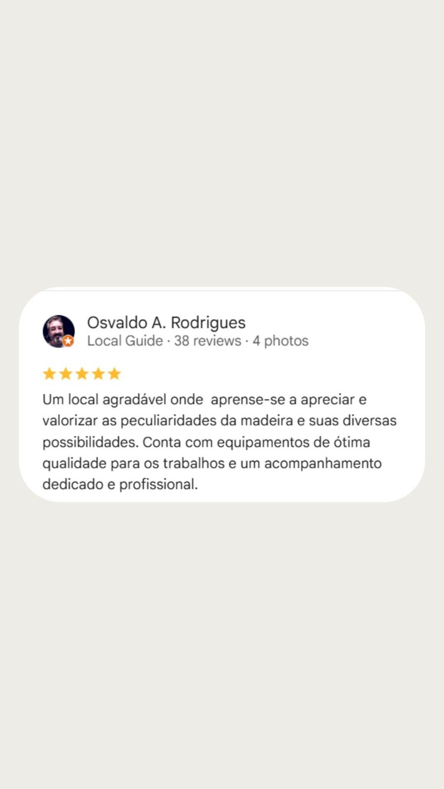 Avaliação original de Osvaldo A. Rodrigues