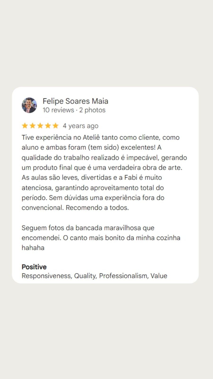 Avaliação original de Felipe Soares Maia