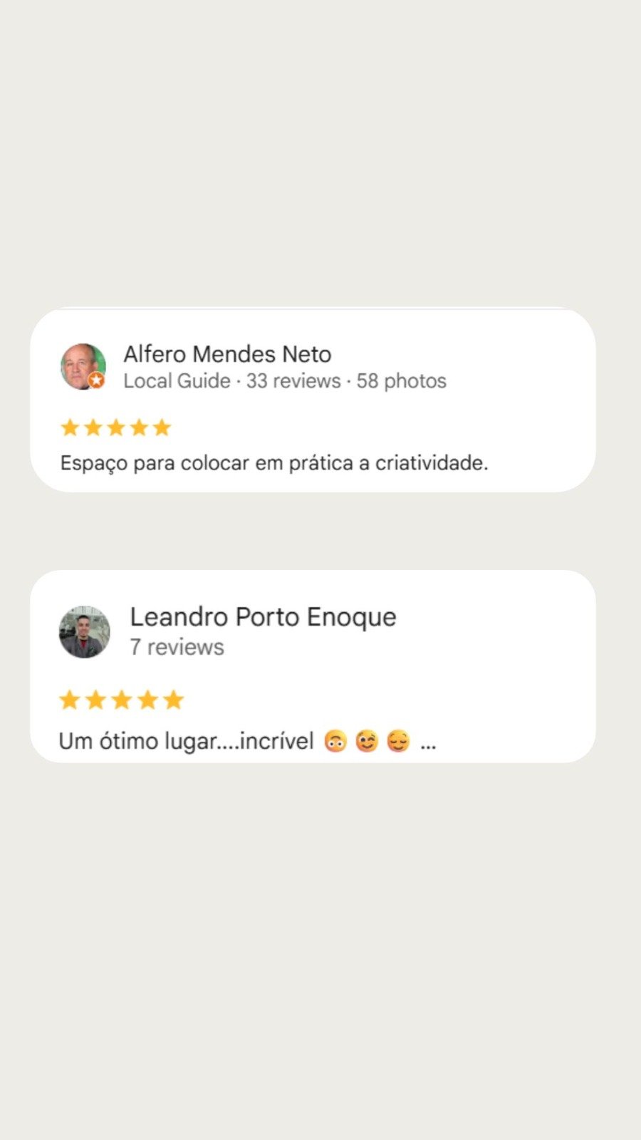 Avaliação original de Alfero Mendes Neto e Leandro Porto Enoque