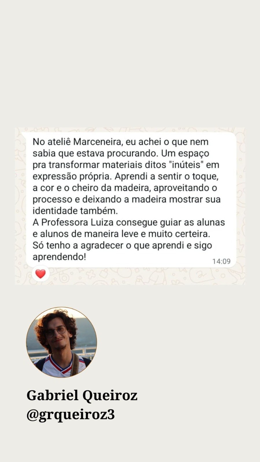 Avaliação original de Gabriel Queiroz